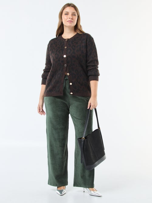 Zacht vest met luipaardprint - Kiabi