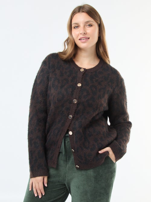 Zacht vest met luipaardprint - Kiabi