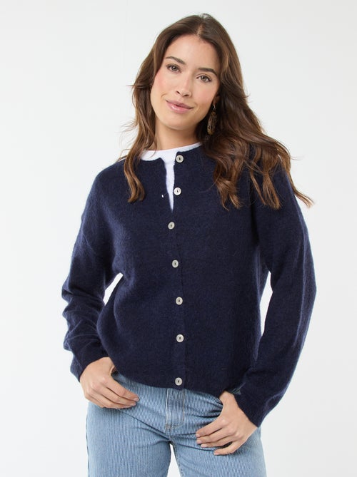 Zacht vest van wol en mohair - Kiabi