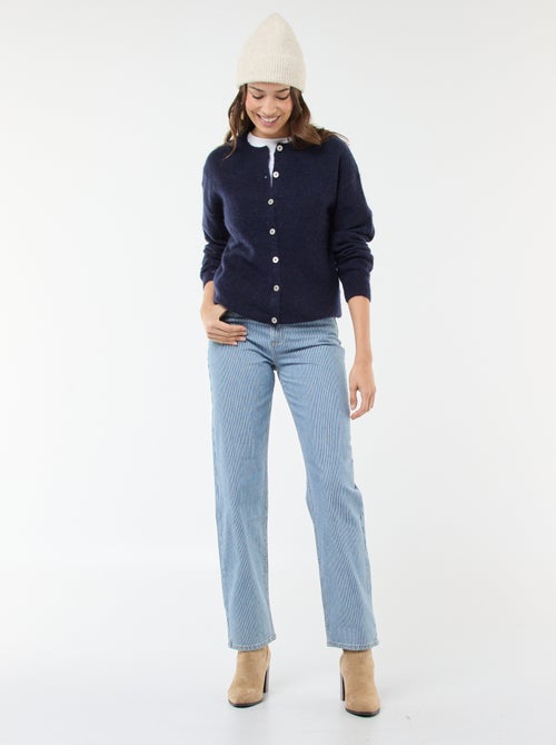 Zacht vest van wol en mohair - Kiabi