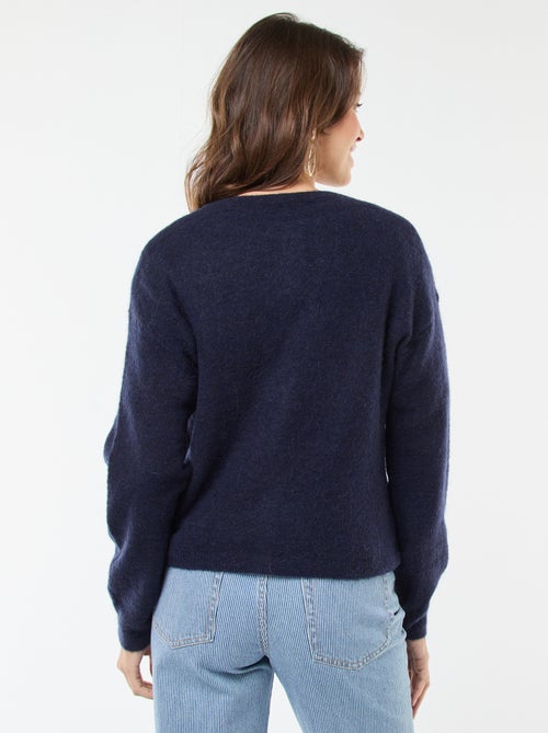 Zacht vest van wol en mohair - Kiabi