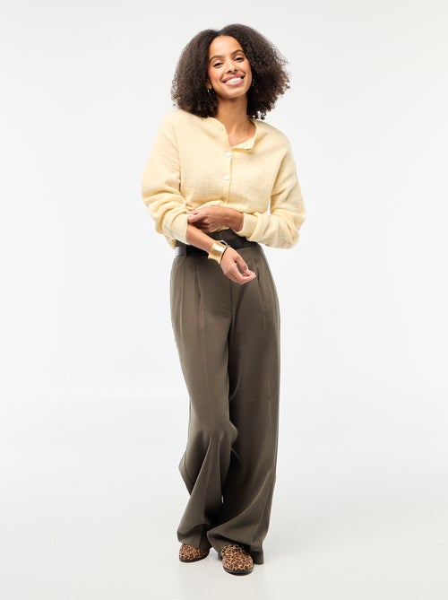 Zacht vest van wol en mohair - Kiabi