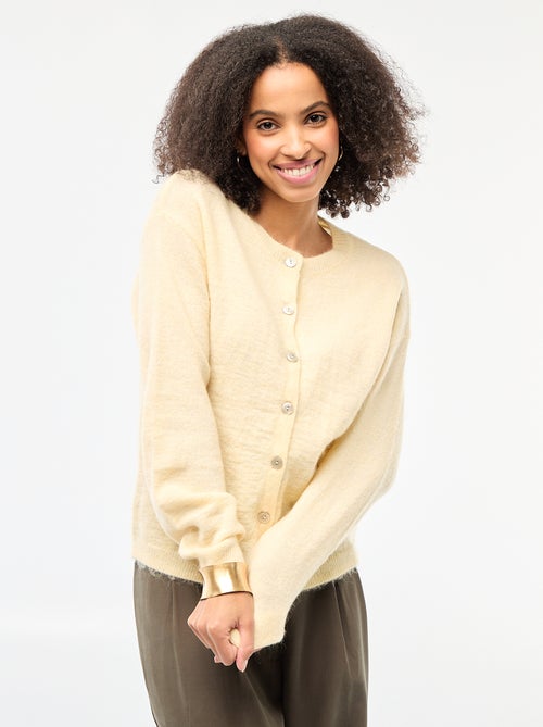 Zacht vest van wol en mohair - Kiabi