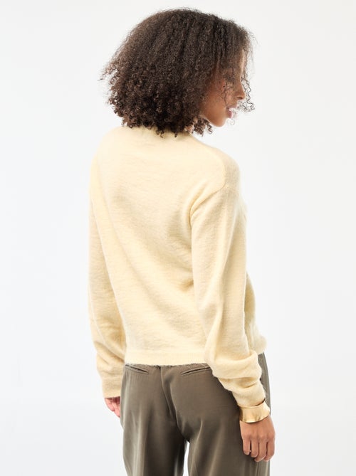 Zacht vest van wol en mohair - Kiabi