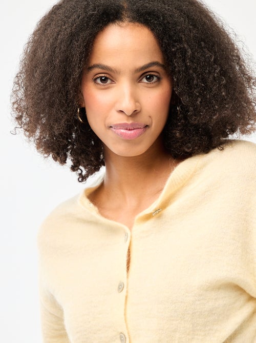 Zacht vest van wol en mohair - Kiabi