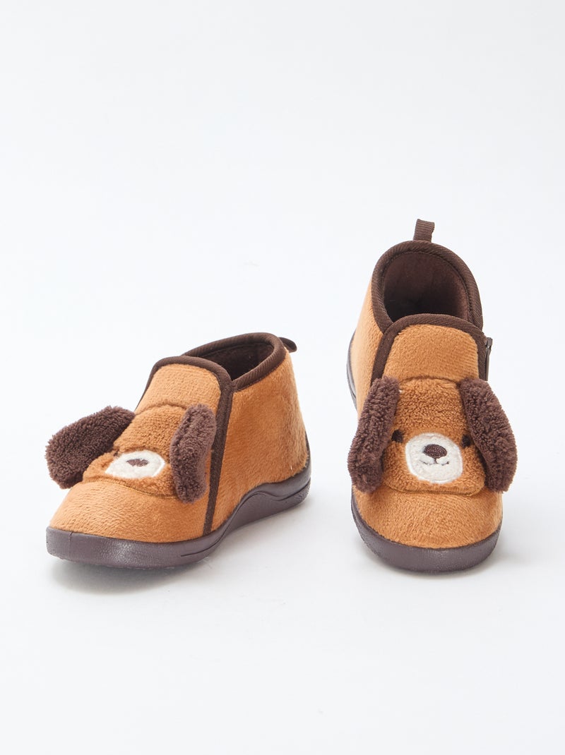 Zachte bootschoenen Bruin - Kiabi