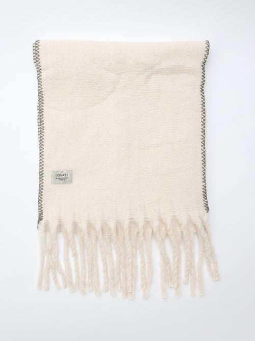 Zachte dikke sjaal met franjes - Kiabi