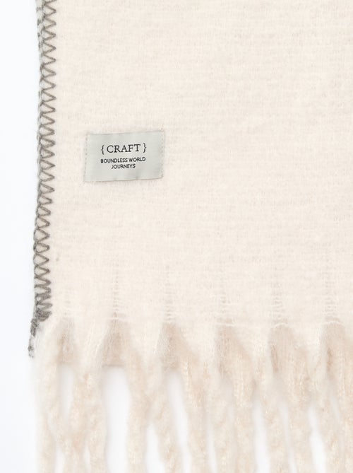 Zachte dikke sjaal met franjes - Kiabi