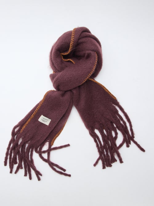 Zachte dikke sjaal met franjes - Kiabi