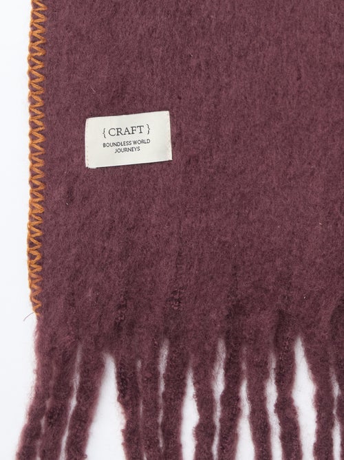 Zachte dikke sjaal met franjes - Kiabi