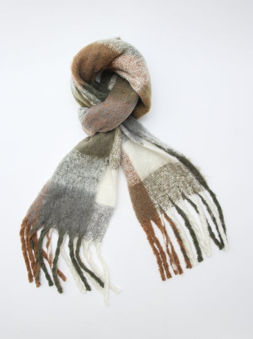 Zachte dikke sjaal met franjes - Kiabi