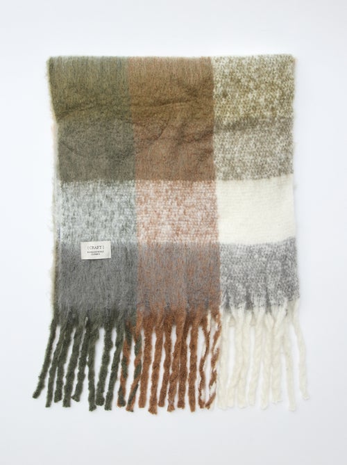 Zachte dikke sjaal met franjes - Kiabi