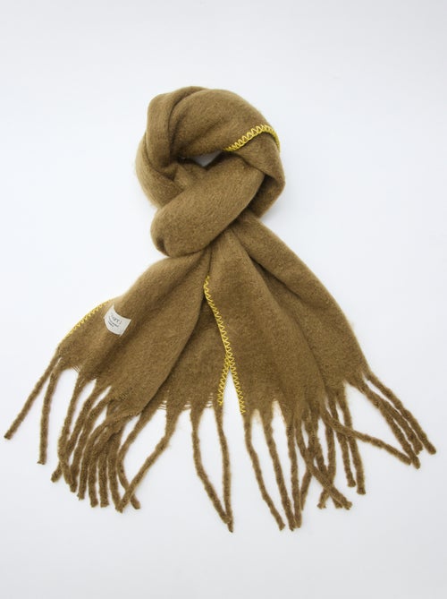 Zachte dikke sjaal met franjes - Kiabi