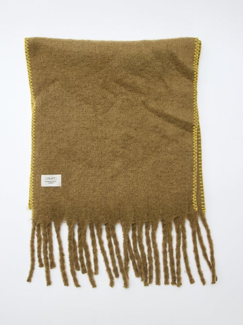 Zachte dikke sjaal met franjes - Kiabi