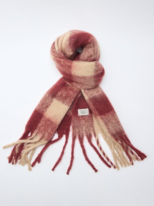 Zachte dikke sjaal met franjes - Kiabi