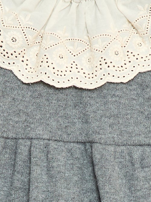 Zachte gebreide jurk met fantasie kraag - Kiabi