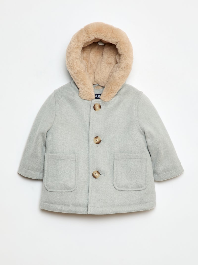 Zachte jas met capuchon Blauw - Kiabi