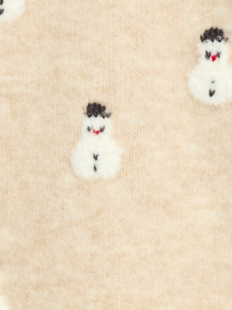 Zachte kersttrui Biege - Kiabi