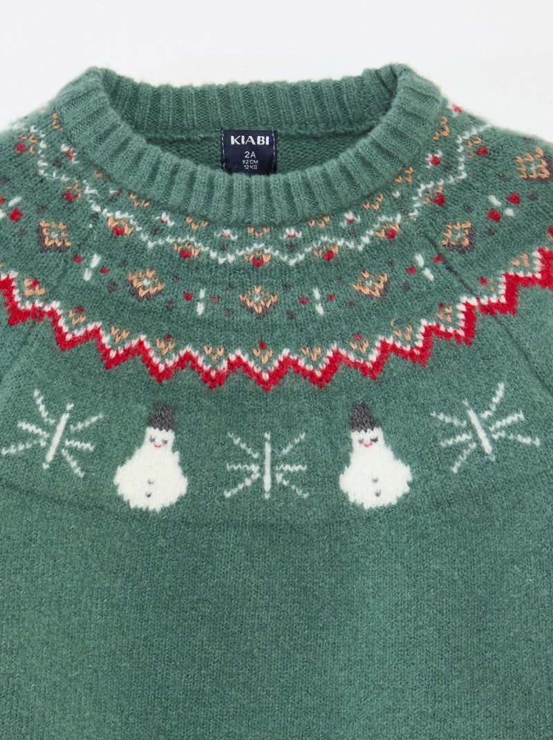 Zachte kersttrui Groen - Kiabi