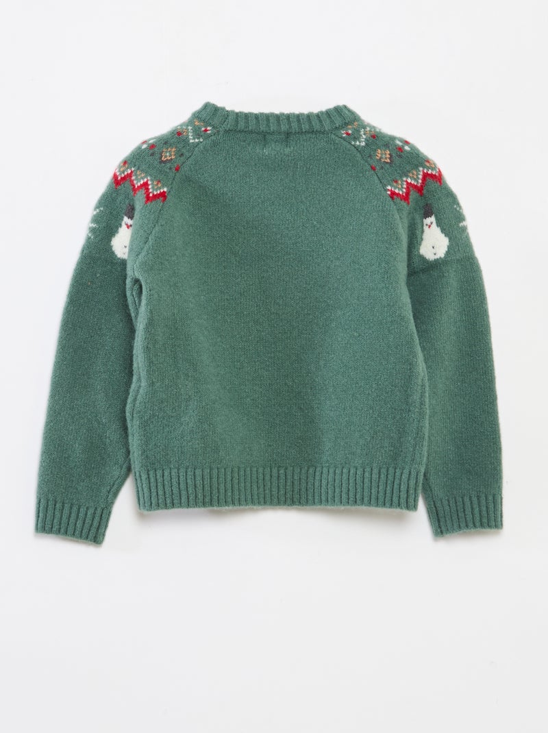 Zachte kersttrui Groen - Kiabi