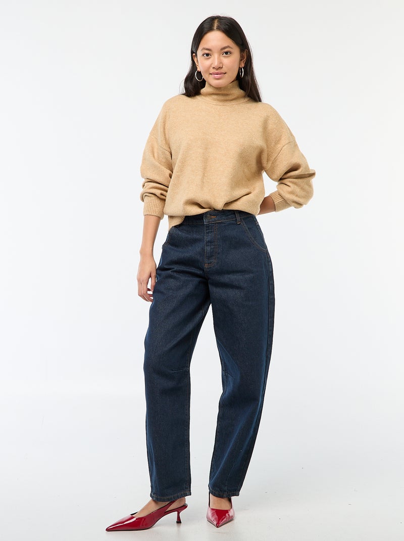 Zachte trui met sieraadsplit op het rugpand Biege - Kiabi