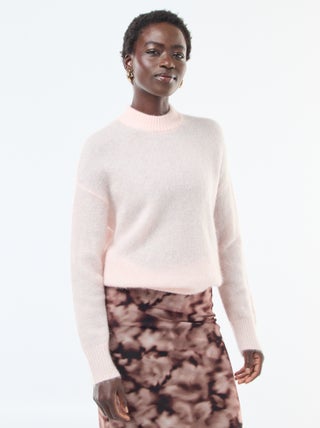 Zachte trui van mohair en wol