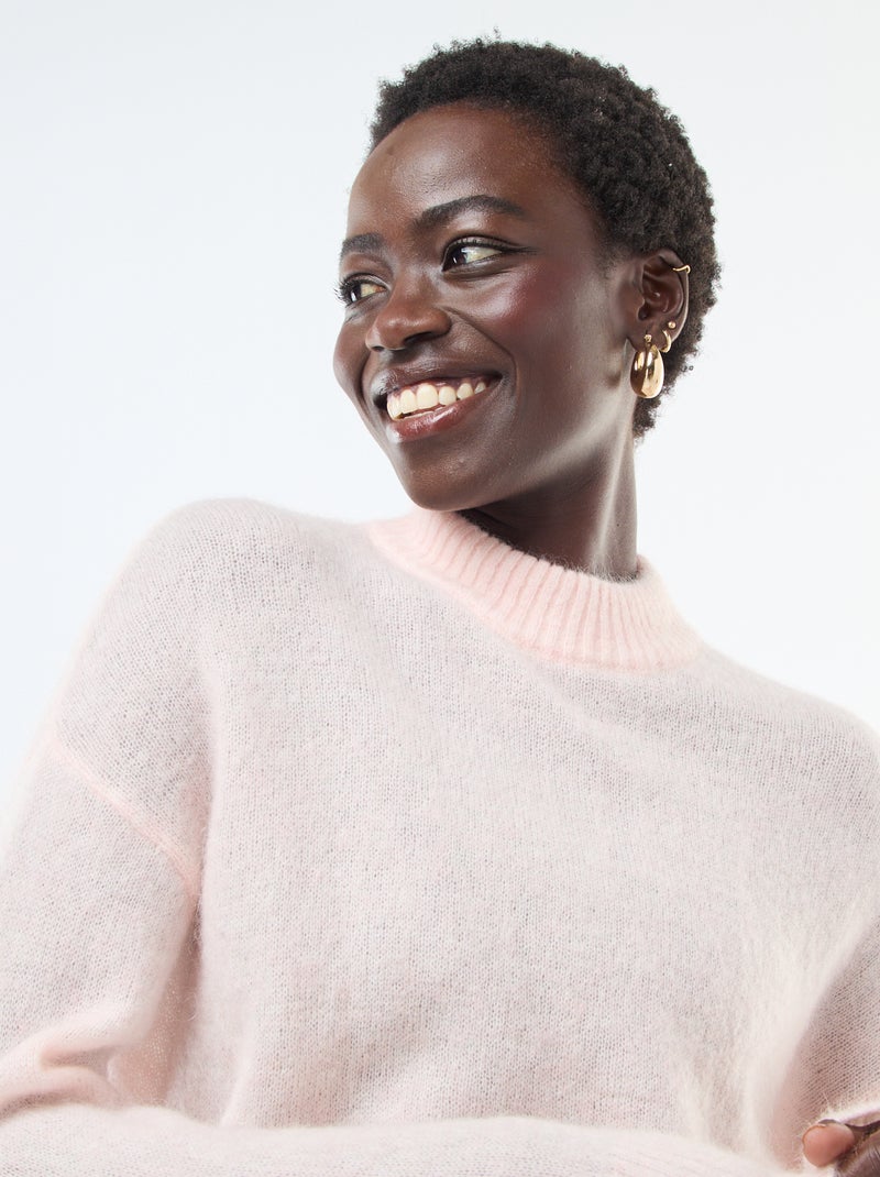 Zachte trui van mohair en wol Rose - Kiabi