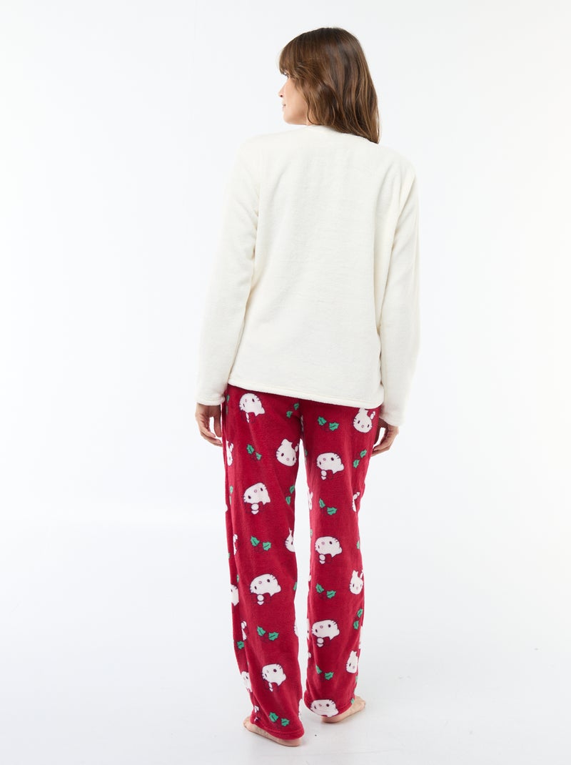Zachte tweedelige pyjama 'Cinamoroll' Rood - Kiabi