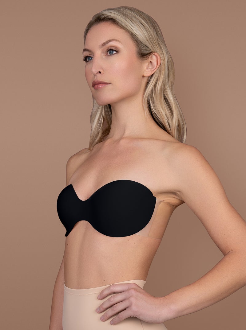 Zelfklevende beha 'Bye Bra' ZWART - Kiabi