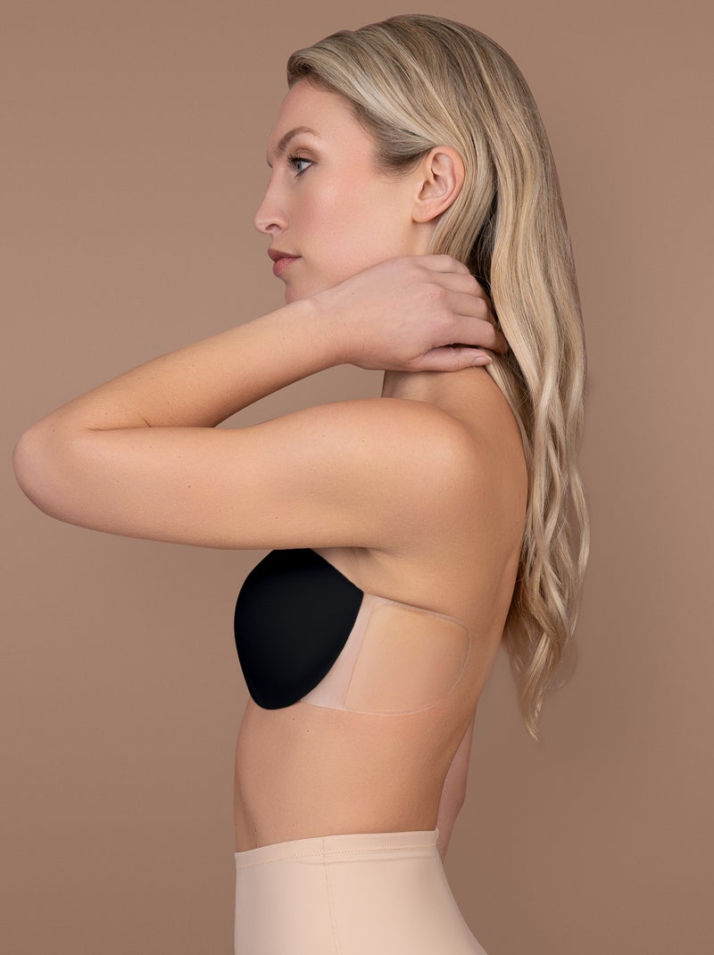 Zelfklevende beha 'Bye Bra' ZWART - Kiabi