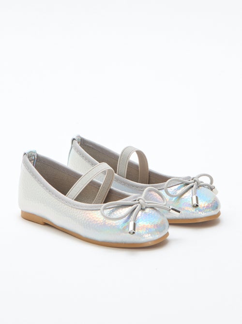 Zilverkleurige ballerina's - Kiabi