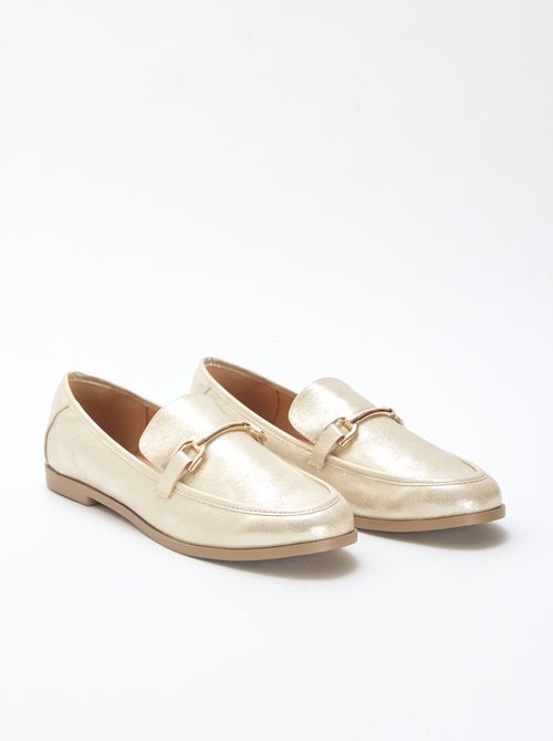 Zilverkleurige loafers met pailletten - Kiabi