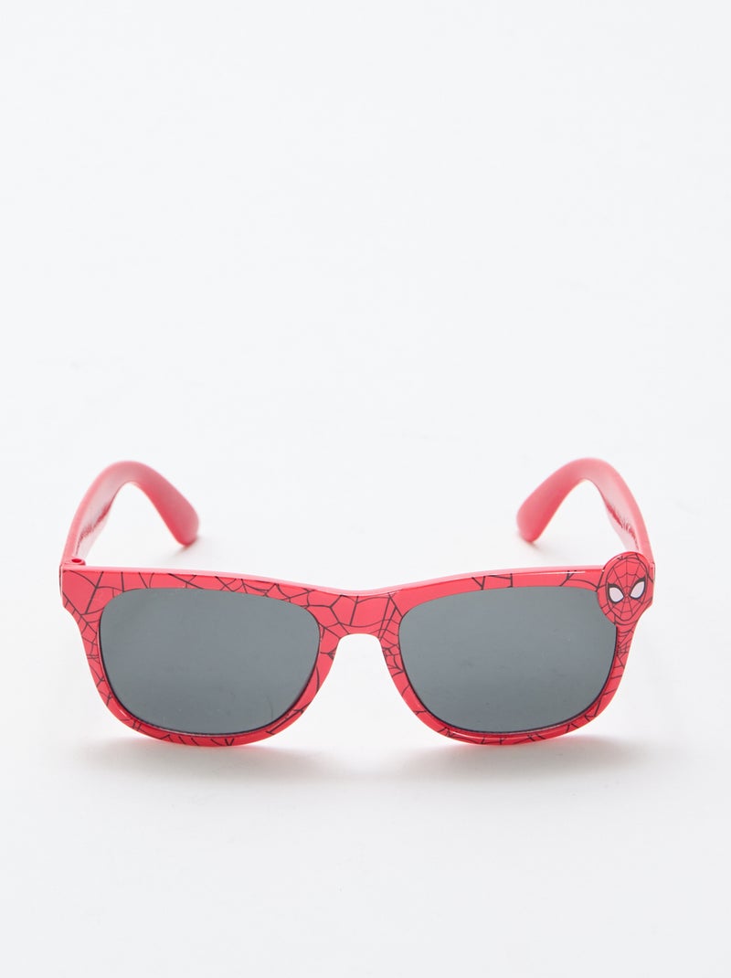 Zonnebril 'Marvel' 'Spiderman' met animatie + etui Rood - Kiabi