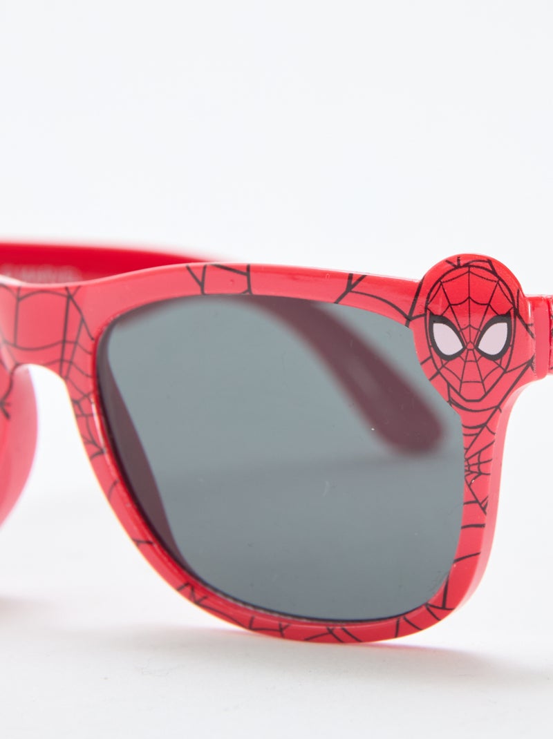 Zonnebril 'Marvel' 'Spiderman' met animatie + etui Rood - Kiabi