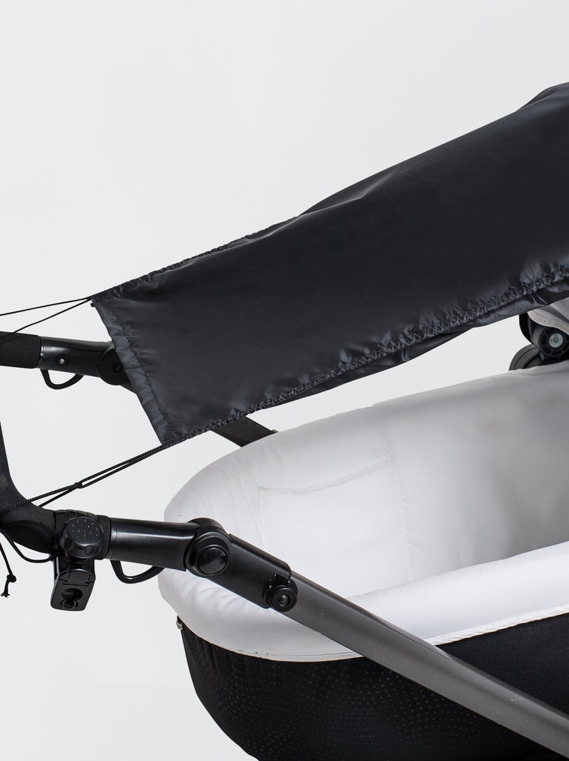 Zonnescherm voor kinderwagen ZWART - Kiabi
