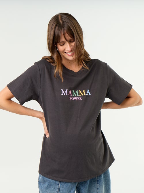 Zwangerschaps-T-shirt met print - Kiabi