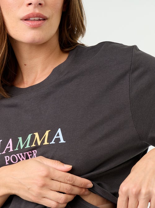 Zwangerschaps-T-shirt met print - Kiabi