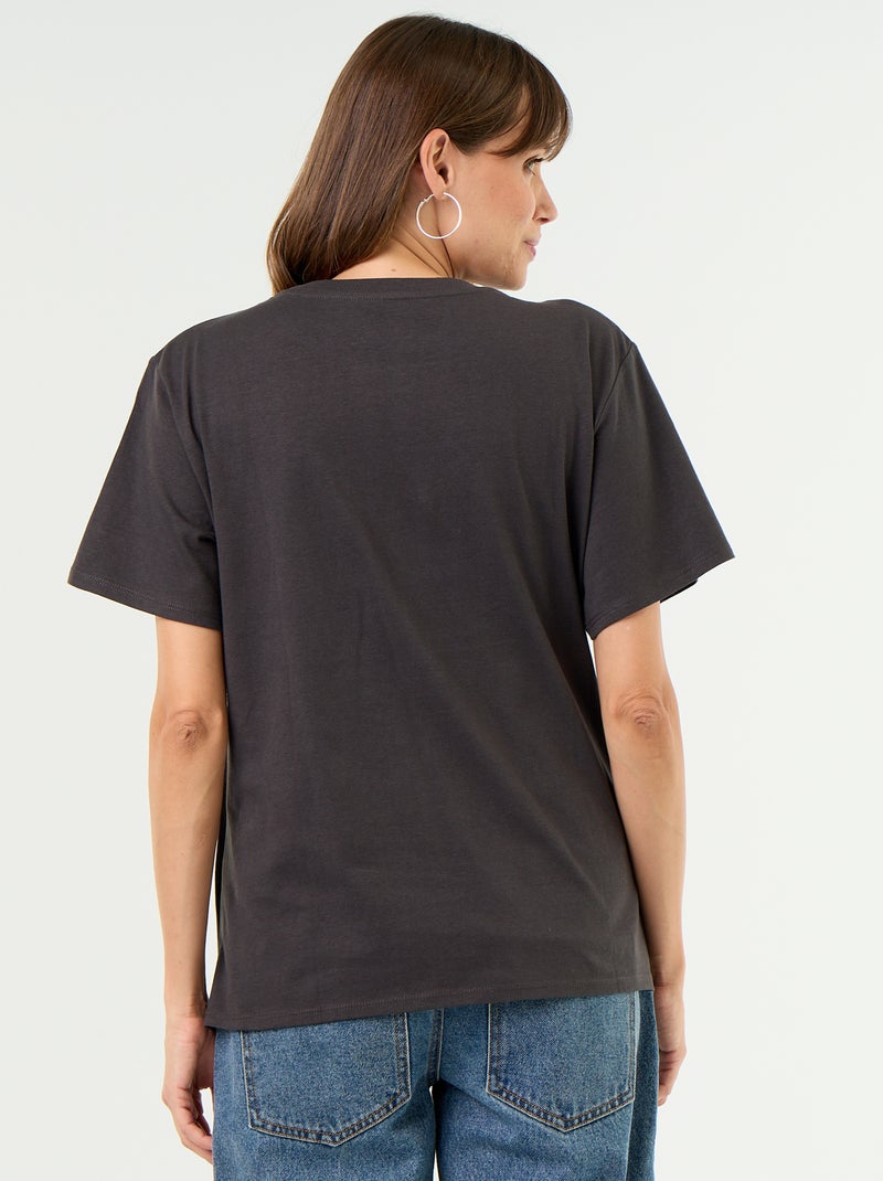 Zwangerschaps-T-shirt met print Grijs - Kiabi