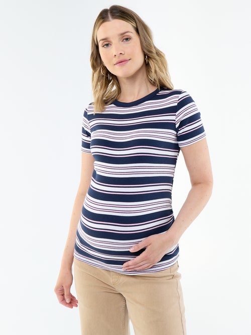 Zwangerschaps-T-shirt van ribstof - Kiabi