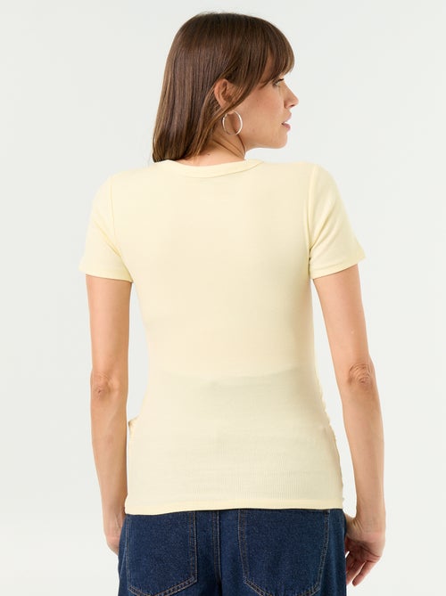 Zwangerschaps-T-shirt van ribstof - Kiabi