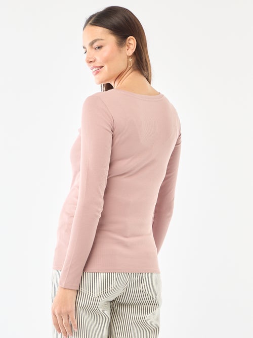 Zwangerschaps-T-shirt van ribstof - Kiabi