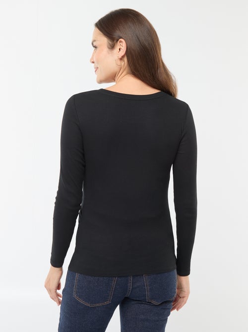 Zwangerschaps-T-shirt van ribstof - Kiabi