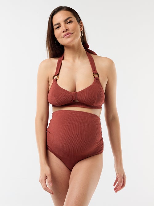 Zwangerschapsbadslip met hoge taille - Kiabi