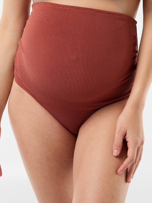 Zwangerschapsbadslip met hoge taille - Kiabi