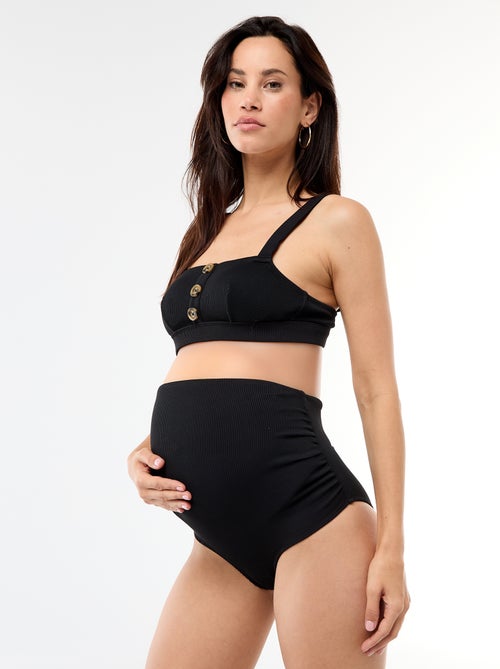 Zwangerschapsbadslip met hoge taille - Kiabi