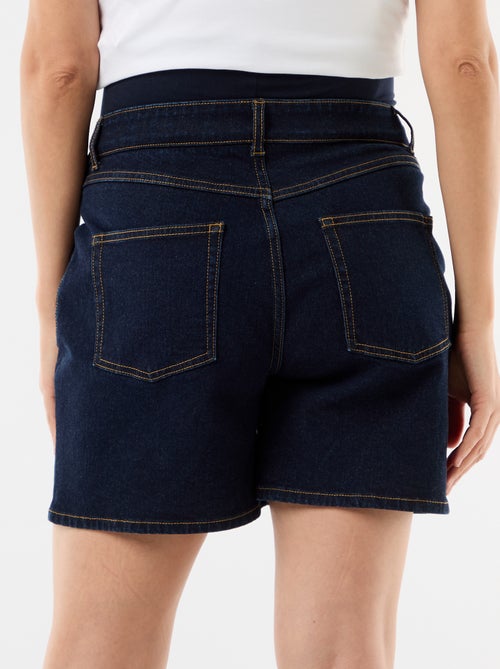 Zwangerschapsbermuda met hoge taille van denim - Kiabi