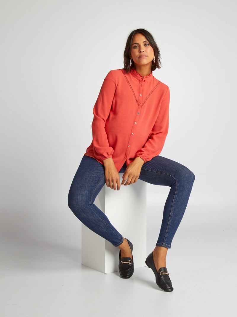 Zwangerschapsblouse van ajourtricot ROOD - Kiabi