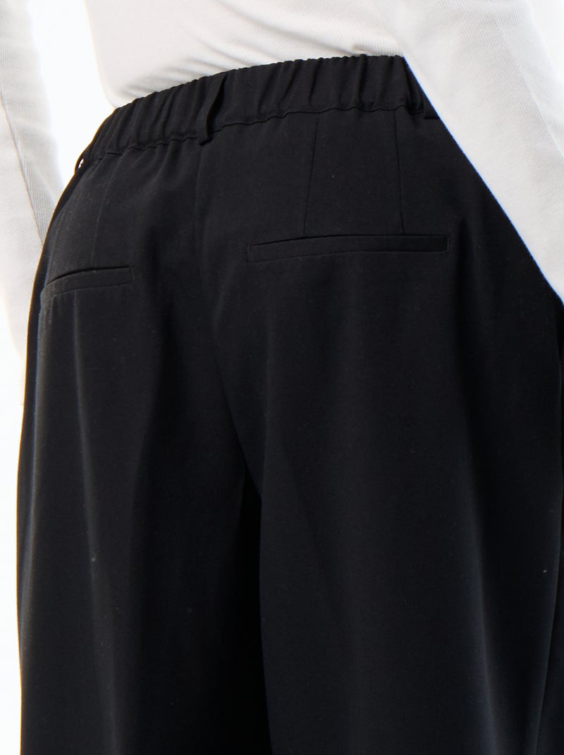 Zwangerschapsbroek met plooien Zwart - Kiabi