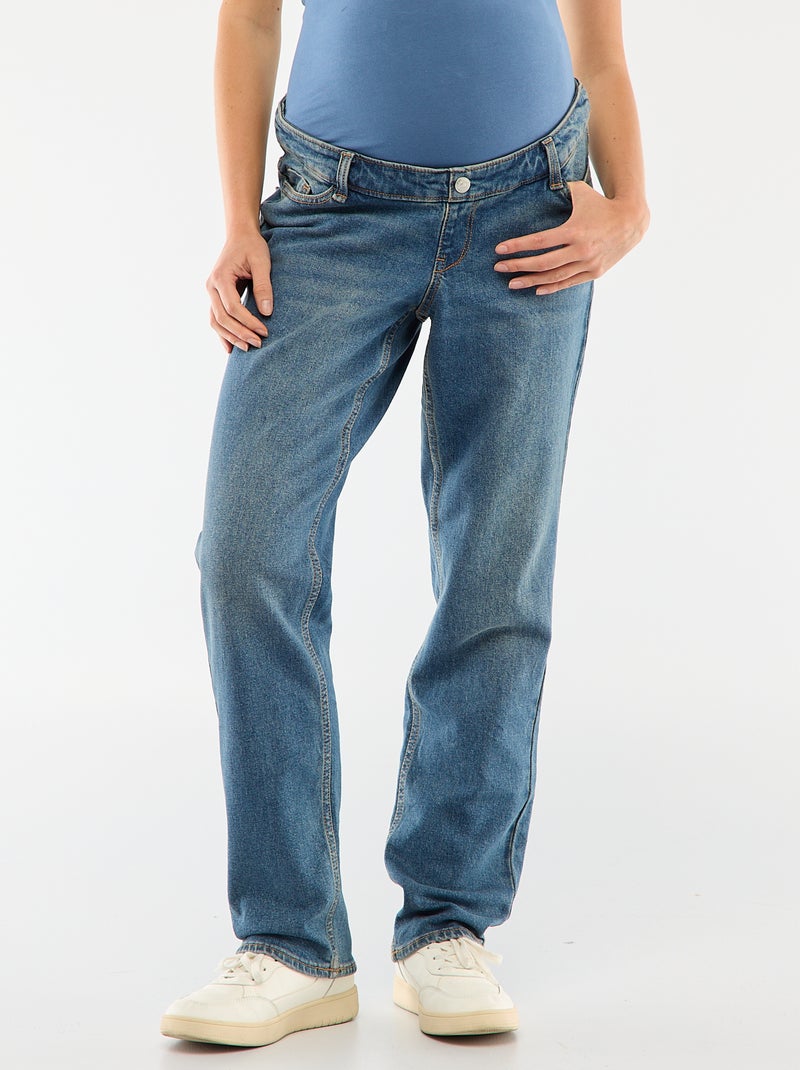 Zwangerschapsbroek met stretchband Blauw - Kiabi