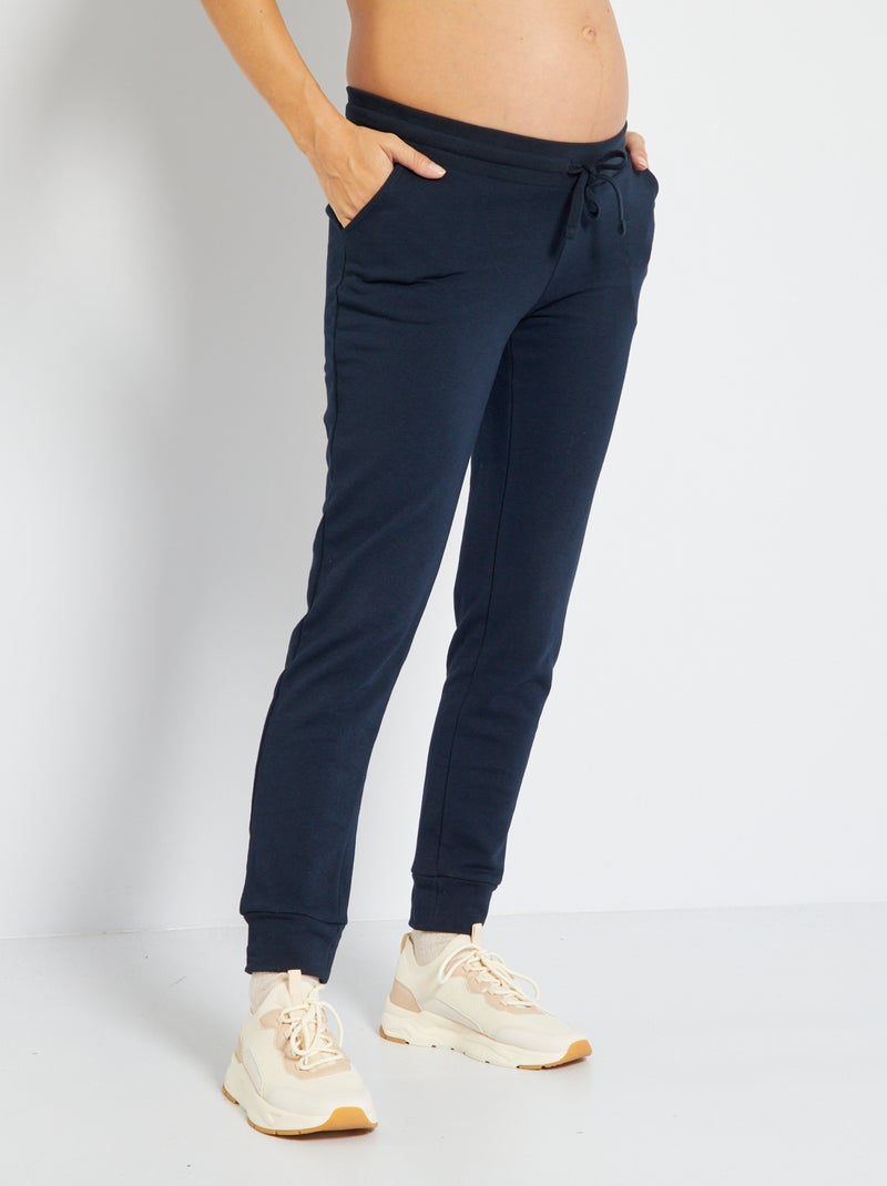 Zwangerschapsbroek van joggingstof BLAUW - Kiabi